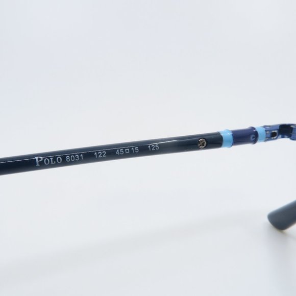 Polo Ralph Lauren 8030 103 Silver Metal/Navy Rectangle Kids New Eyeglasses. - Picture 10 of 11